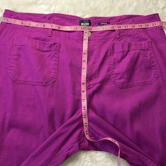 MAEVE ANTHROPOLOGIE The Colette Linen Pants Cropped High Rise Wide Leg Plus 22W - Picture 8 of 17